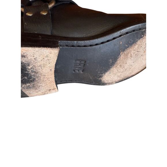 Frye Phillip Harness Engineer Ankle Boots Black 7.5 - Picture 8 of 11